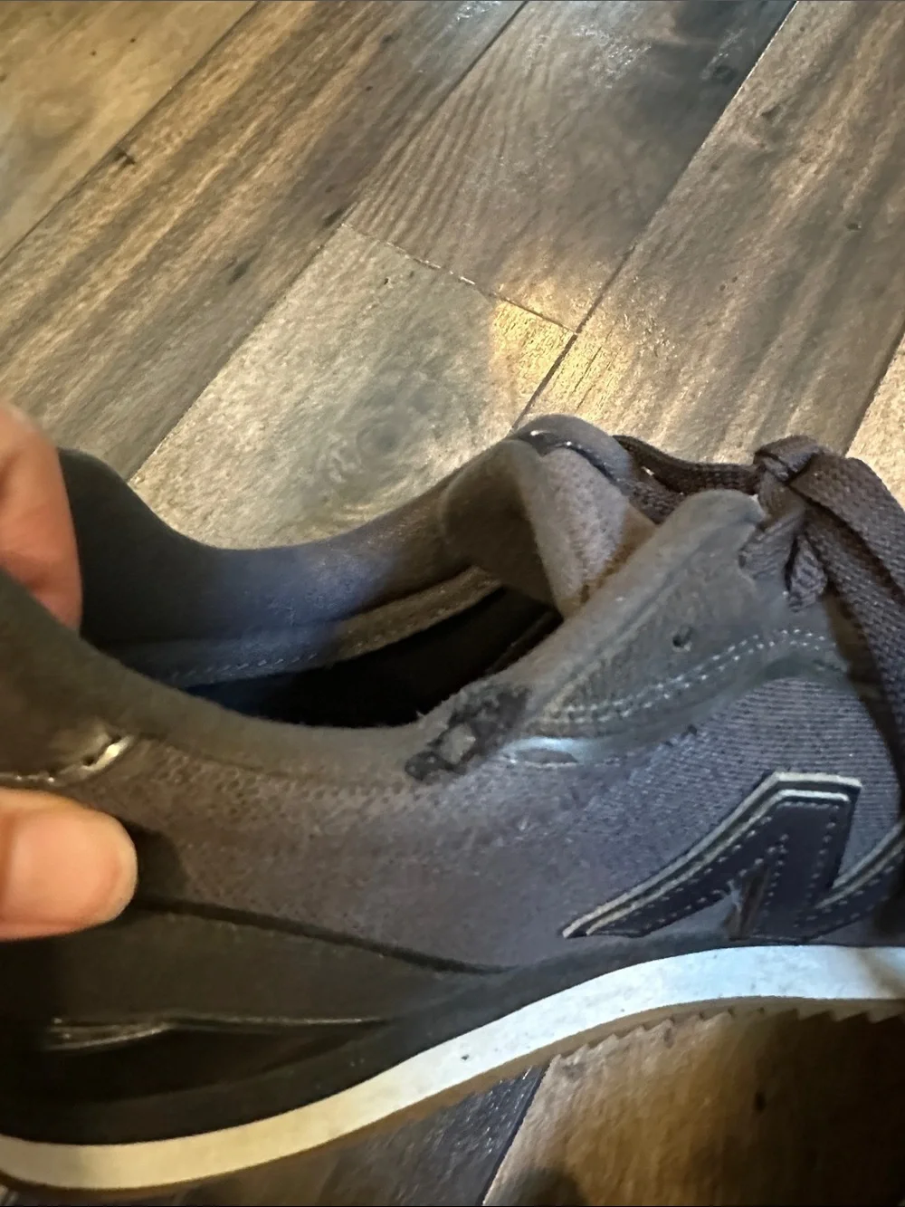 New Balance Sola Sleek Dark Gray and White Athletic Sneakers